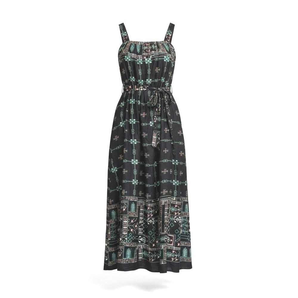 & Merci Embroidered Tie Waist Women size Small Bohemian Beachy Cottagecore Dress